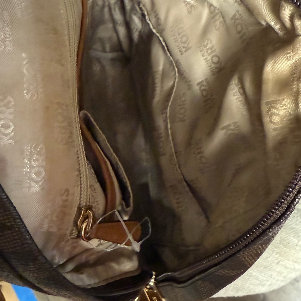 Michael Kors Brown Monogram Backpack with Gold Hardware - Picture 9 of 10